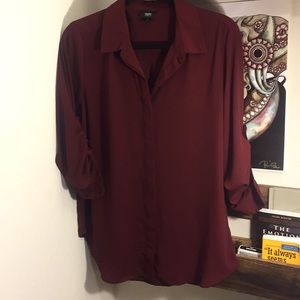 Mossimo burgundy dress shirt